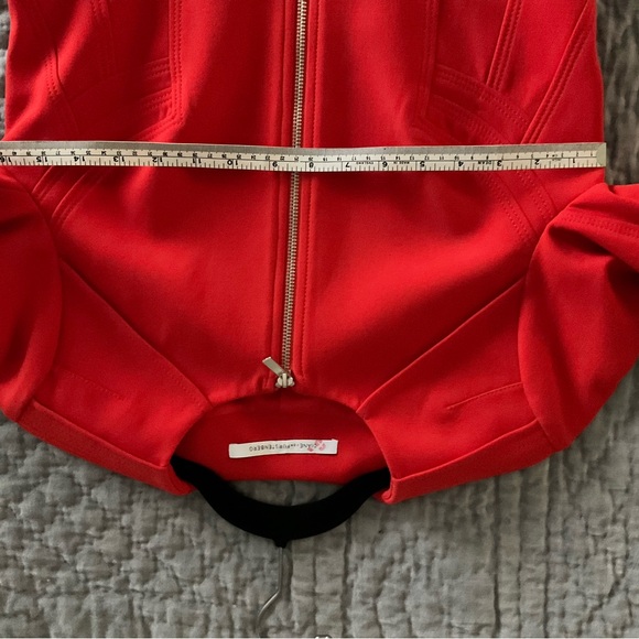 Women's Red Zip-Up Jacket - Picture 4 of 7